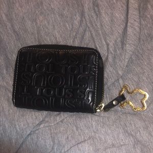 Tous black leather wallet